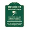 Signmission Reserved Parking Resident Parking Only Violators Will Be Towed at Owners Expense Lot, G-1824-23035 A-DES-G-1824-23035 - alternate 1